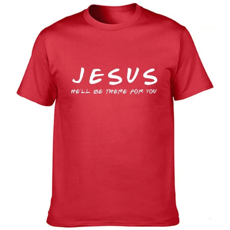 Jesus He'll Be There for You Men's T Shirt Christian Graphic T-shirt Tops Easter Day Clothes Religious Top Male Tee Dropshipping - Image 6