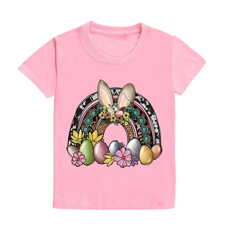 Hip Hop Bunny Print Easter Child Shirts Toddler Outfits Kids Shirt Boy Girl Clothes Easter Party Kid Gifts T-shirt Children Tee - Image 7