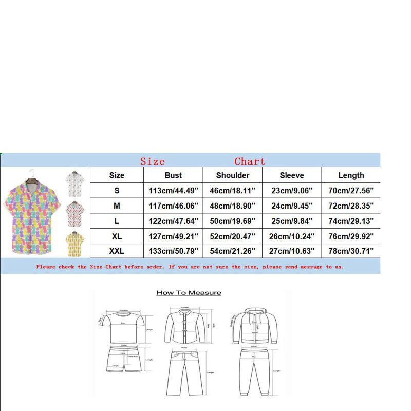 Mens Fashion Casual Personality Easter 3D Digital Printing Rabbit Printing Short Sleeve Shirt - Image 6