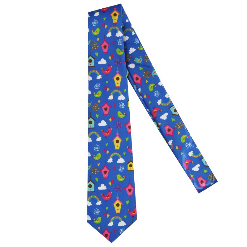 Happy Easter Colorful Easter Eggs Men'S Necktie Classic Tie For Casual Occasions Date Wedding Party Gift - Image 2