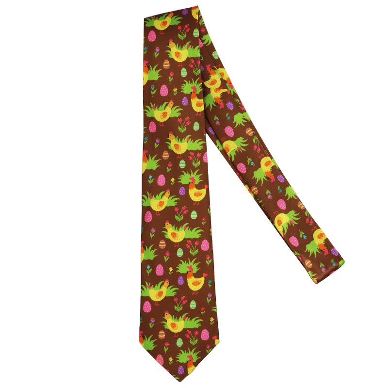 Happy Easter Colorful Easter Eggs Men'S Necktie Classic Tie For Casual Occasions Date Wedding Party Gift - Image 4