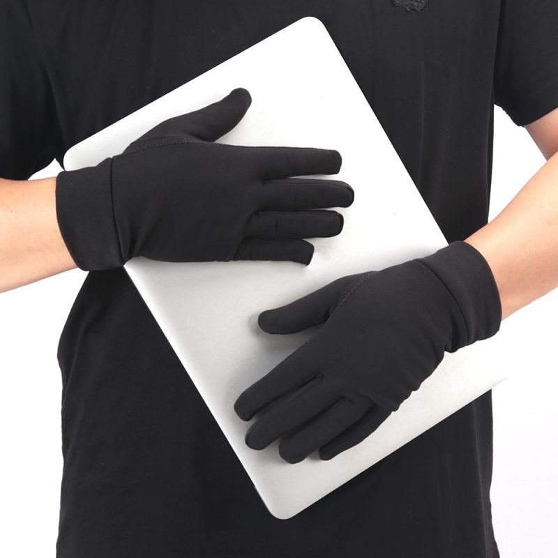 Autumn Winter Black For Men Thin Thermal Gloves Touch Screen Outdoor Non-Slip Riding Warm Gloves Windproof Resistant Anti-skid - Image 2