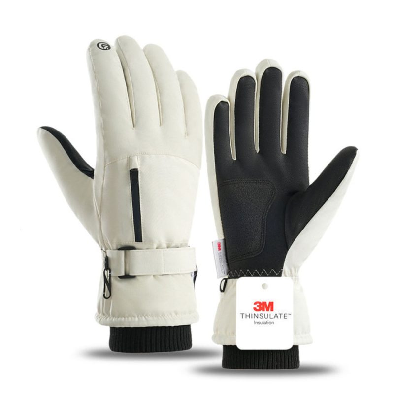 GTUBIKE Men Winter Waterproof Cycling Gloves Sports Running Motorcycle Ski Touch Screen Fleece Gloves Non-slip Warm Full Fingers - Image 9