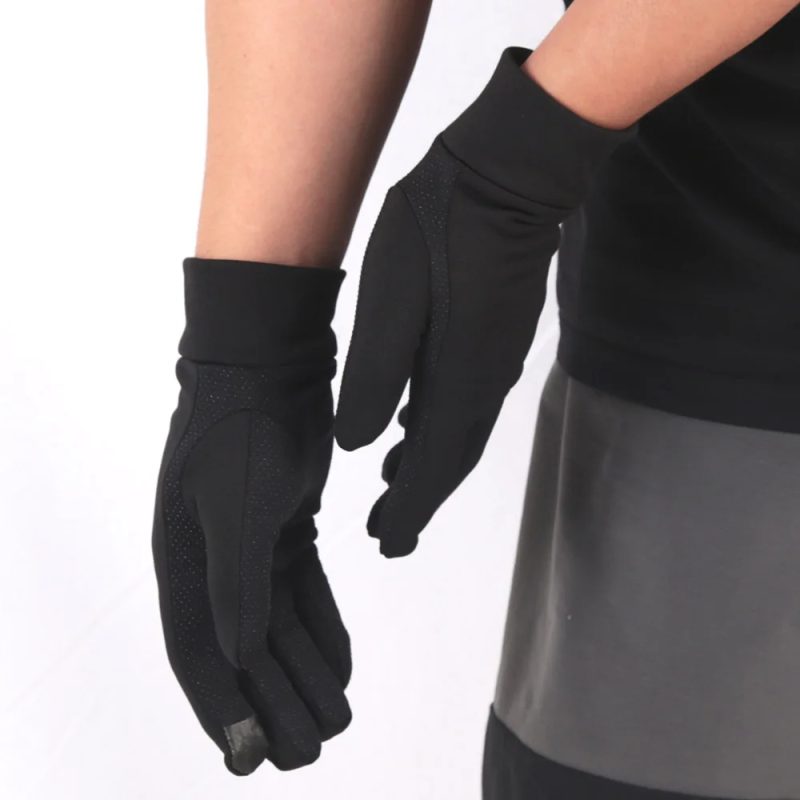 Black Non-Slip Gloves Unisex Autumn Winter for Men Women Thin Thermal Gloves Touch Screen Outdoor Non-Slip Riding Warm Gloves - Image 4