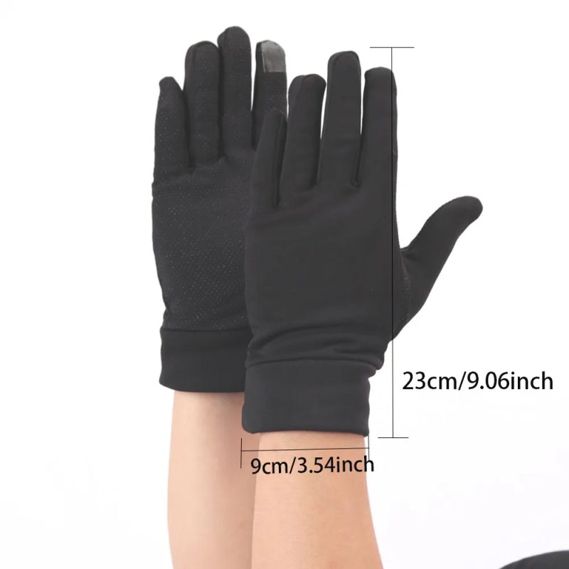 Black Non-Slip Gloves Unisex Autumn Winter for Men Women Thin Thermal Gloves Touch Screen Outdoor Non-Slip Riding Warm Gloves - Image 6