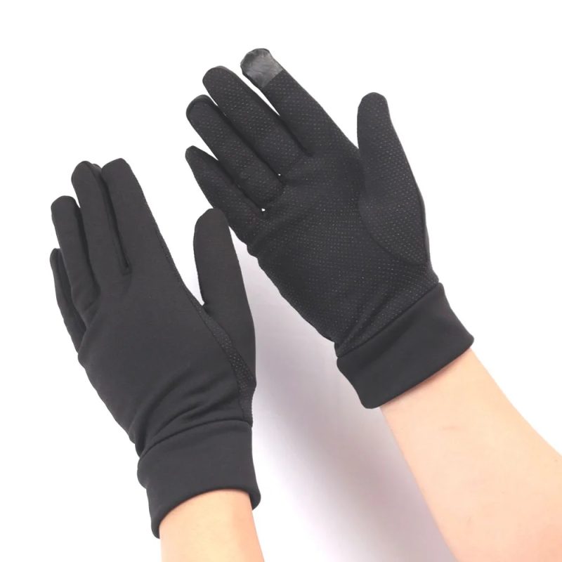 Black Non-Slip Gloves Unisex Autumn Winter for Men Women Thin Thermal Gloves Touch Screen Outdoor Non-Slip Riding Warm Gloves - Image 7