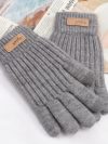 Men Women Knitted Gloves Black Winter Touchscreen Male Thicken Warm Wool Cashmere Solid Stripe Mitten Business Autumn Work Glove