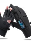 Winter Fishing Gloves 2 Finger Flip Waterproof Winter Gloves Windproof Photograph Men Women Warm Protection Fish Angling Gloves