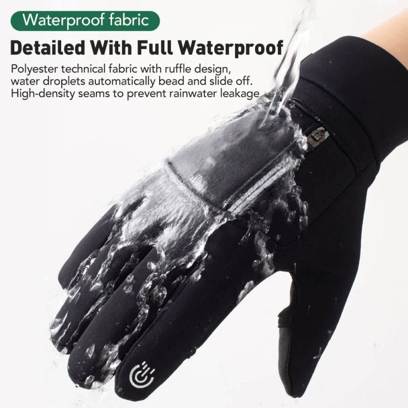 Winter Fishing Gloves 2 Finger Flip Waterproof Winter Gloves Windproof Photograph Men Women Warm Protection Fish Angling Gloves - Image 3