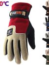 -20℃ Winter Warm Fleece Gloves Men Thermal Cycling Snow Thick Gloves Polar Fleece Mittens For Male Snow Sports Windproof Gloves