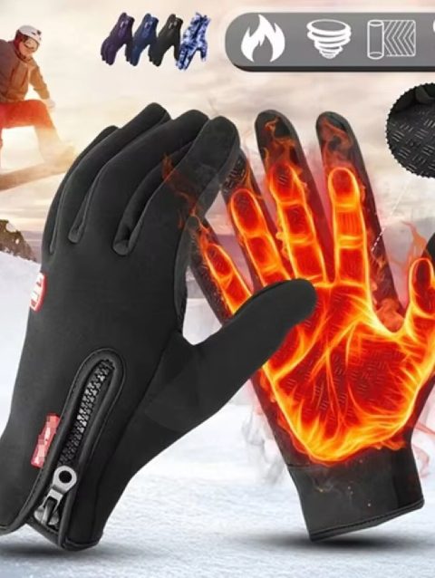 Touchscreen Warm Gloves Outdoor Cycling Driving Motorcycle Waterproof Cold Gloves Windproof Non-Slip Womens Men Winter Ski Glove