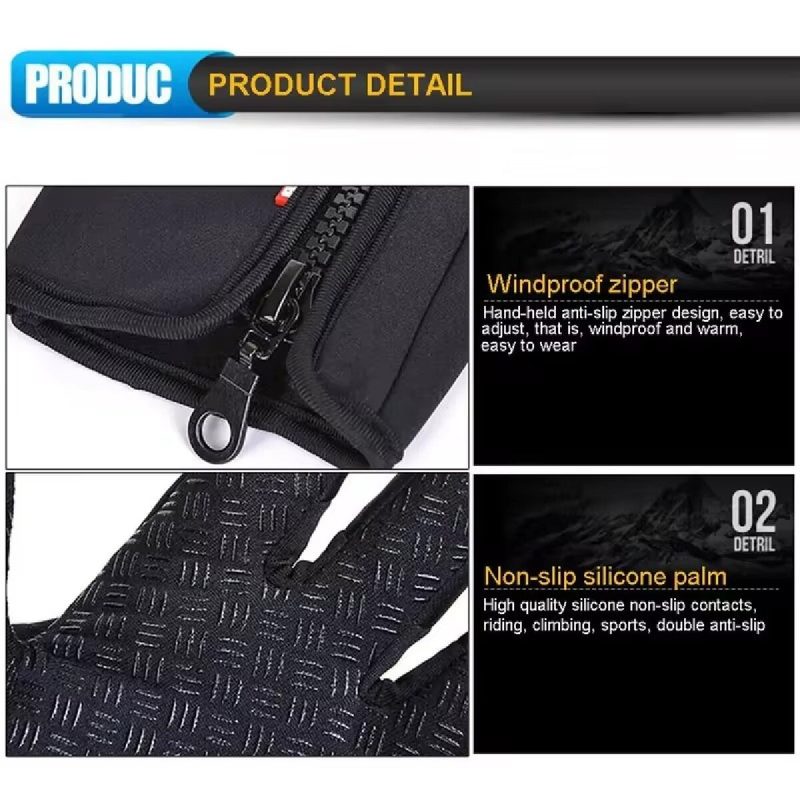 Touchscreen Warm Gloves Outdoor Cycling Driving Motorcycle Waterproof Cold Gloves Windproof Non-Slip Womens Men Winter Ski Glove - Image 4