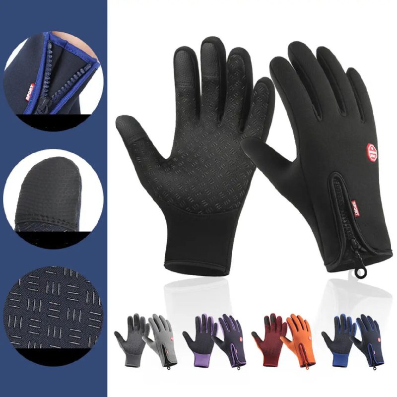 Touchscreen Warm Gloves Outdoor Cycling Driving Motorcycle Waterproof Cold Gloves Windproof Non-Slip Womens Men Winter Ski Glove - Image 8