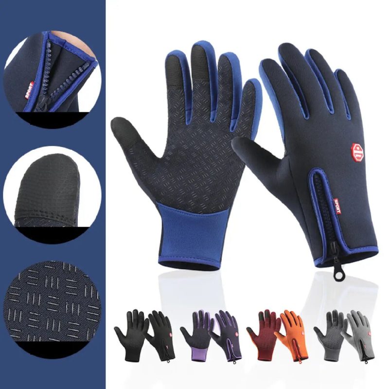 Touchscreen Warm Gloves Outdoor Cycling Driving Motorcycle Waterproof Cold Gloves Windproof Non-Slip Womens Men Winter Ski Glove - Image 9
