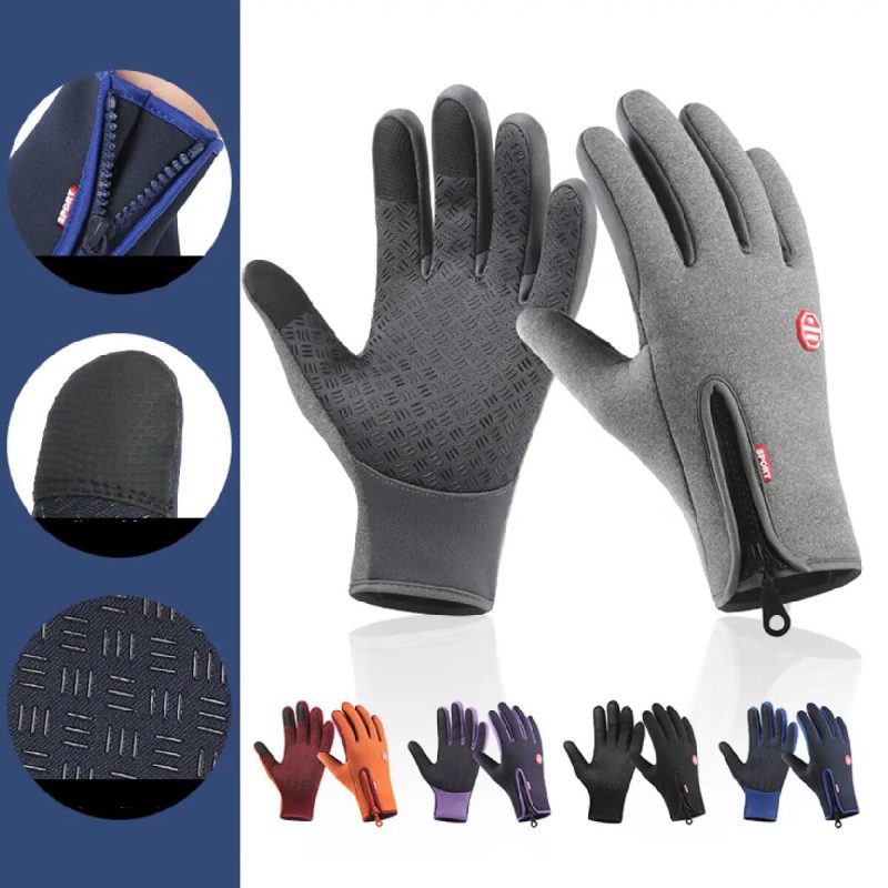 Touchscreen Warm Gloves Outdoor Cycling Driving Motorcycle Waterproof Cold Gloves Windproof Non-Slip Womens Men Winter Ski Glove - Image 10