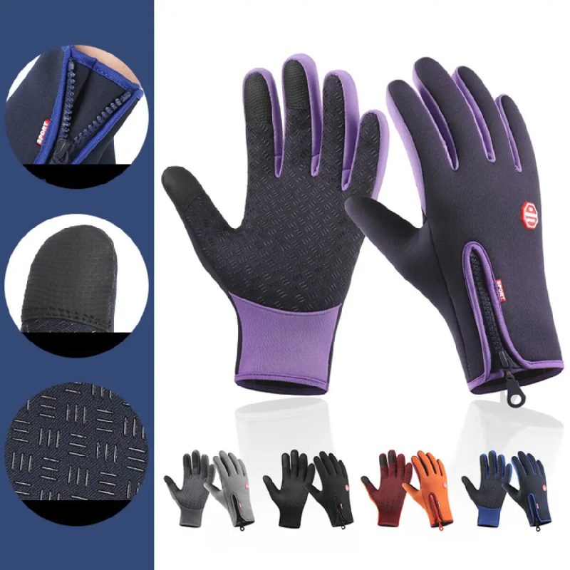 Touchscreen Warm Gloves Outdoor Cycling Driving Motorcycle Waterproof Cold Gloves Windproof Non-Slip Womens Men Winter Ski Glove - Image 11