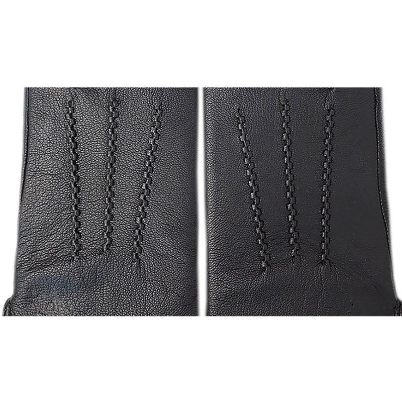 Winter Men's Deerskin Gloves Wrist Fashion New Genuine Deerskin Gloves Wool Lining Machine Sewing Warm Driving Riding Riding Col - Image 6