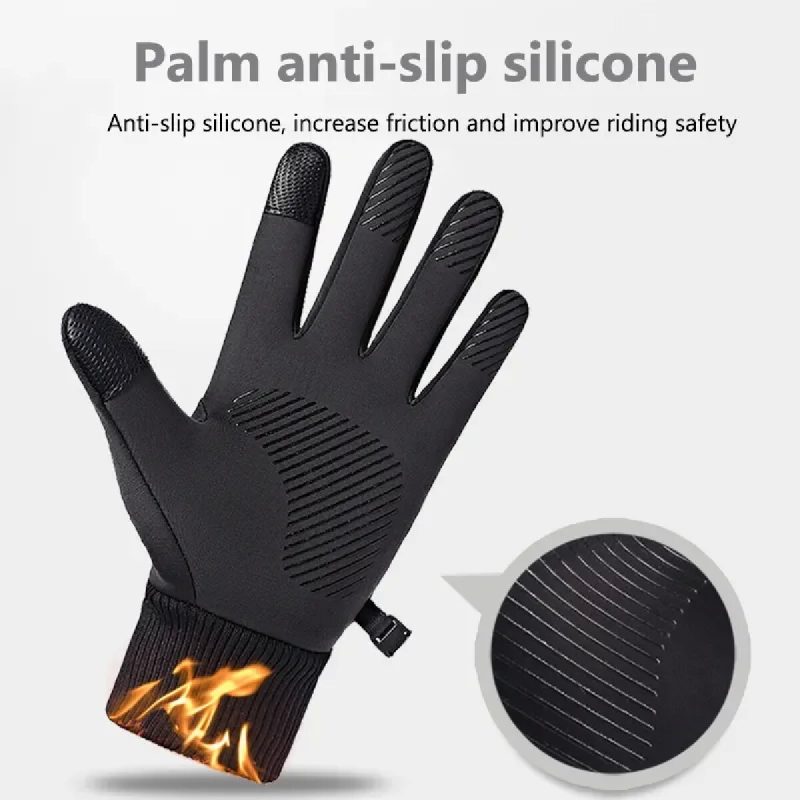 Winter Waterproof Men's Gloves Windproof Sports Fishing Touchscreen Driving Motorcycle Ski Non-slip Warm Cycling Women Gloves - Image 3