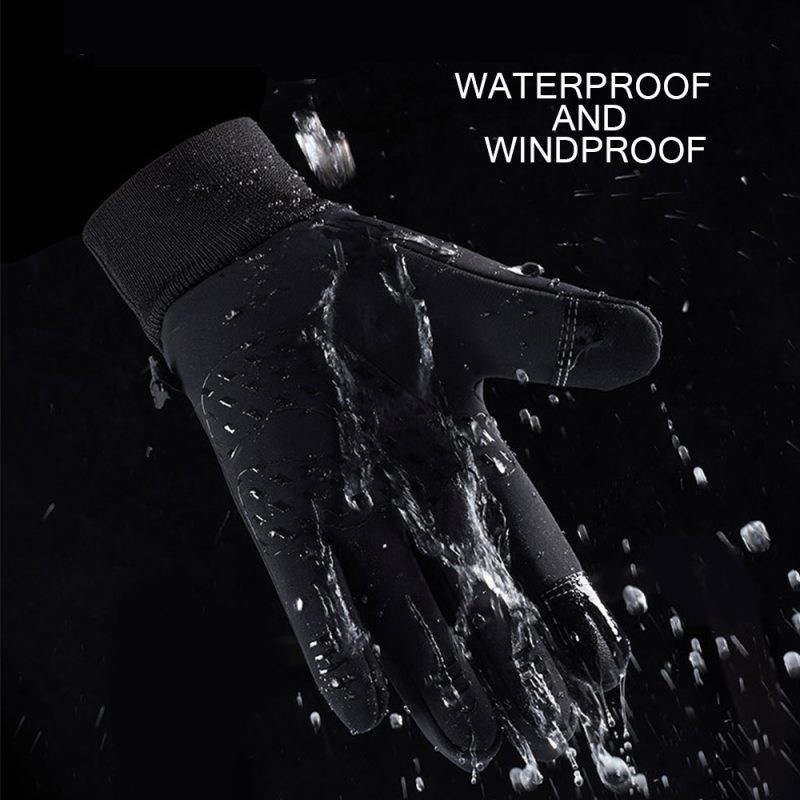 Winter Warm Cycling Gloves Skiing Windproof Gloves Touch Cold Waterproof Fishing Running Driving Snowmobile Outdoor Riding Model - Image 4