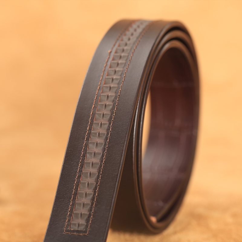 Men Belts Genuine Leather Business Fashion Designer Belt Bamboo Pattern Waistband High Quality Automatic buckle Belts for Men - Image 4