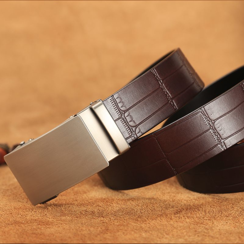 Men Belts Genuine Leather Business Fashion Designer Belt Bamboo Pattern Waistband High Quality Automatic buckle Belts for Men - Image 5