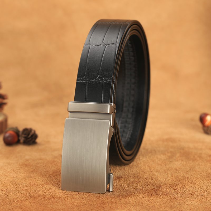 Men Belts Genuine Leather Business Fashion Designer Belt Bamboo Pattern Waistband High Quality Automatic buckle Belts for Men - Image 7