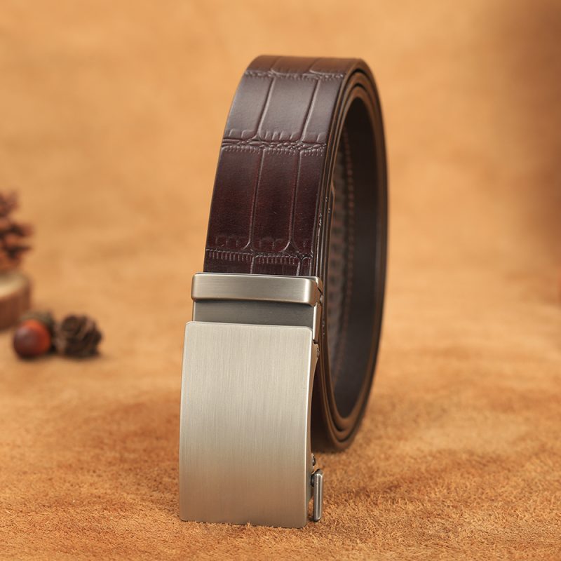 Men Belts Genuine Leather Business Fashion Designer Belt Bamboo Pattern Waistband High Quality Automatic buckle Belts for Men - Image 8