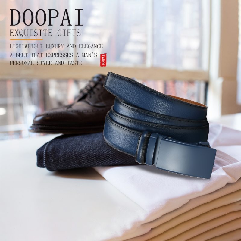 Men's Business Belt Leather Classic Alloy Buckle High Quality Casual Fashion Ratchet Adjustable Belt Cowboy Punk Casual Belt - Image 5