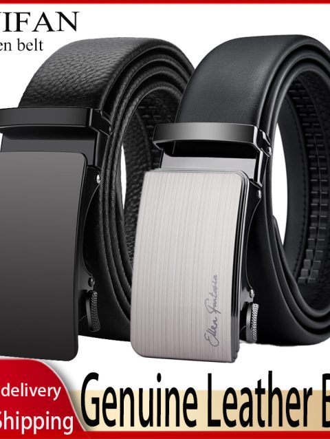 OYIFAN Men Belt Genuine Leather belt for men Alloy buckle ratchet belts Men Designer Belt Automatic belts 벨트