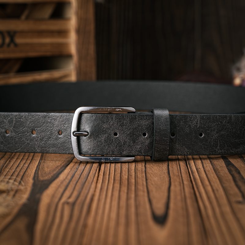 A men's and women's retro metal buckle casual style brown PU belt suitable for daily business attendance four seasons - Image 6