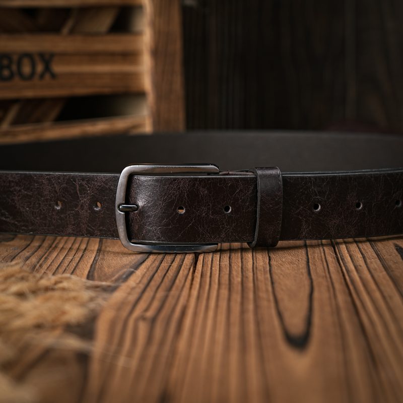 A men's and women's retro metal buckle casual style brown PU belt suitable for daily business attendance four seasons - Image 10