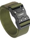 Quick Release Pluggable Metal Buckle Canvas Tactical Belt For Drilled Tough Nylon Belt For Men Durable Webbing Belts Training