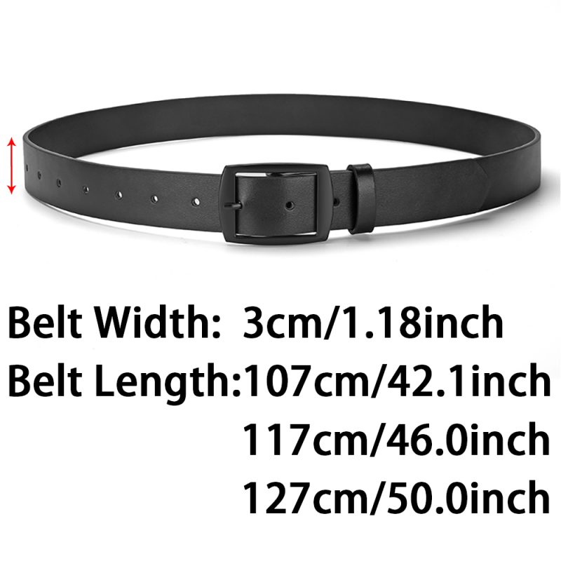 New Luxury Belt for Men PU Leather Belt Metal Pin Buckle High Quality Famous Brand Designer Waist Strap Belt for Jeans Plus Size - Image 3