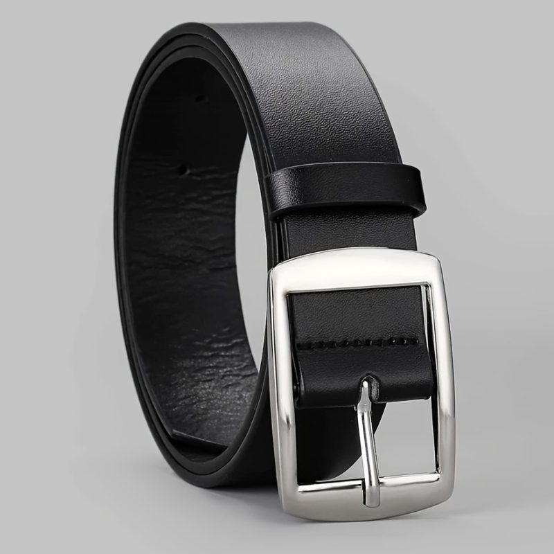New Luxury Belt for Men PU Leather Belt Metal Pin Buckle High Quality Famous Brand Designer Waist Strap Belt for Jeans Plus Size - Image 6