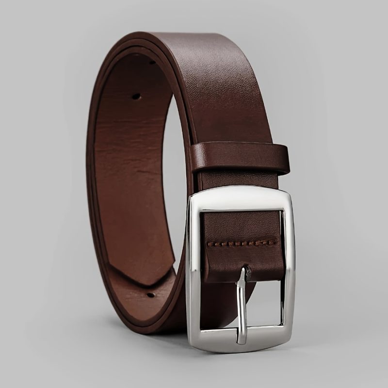 New Luxury Belt for Men PU Leather Belt Metal Pin Buckle High Quality Famous Brand Designer Waist Strap Belt for Jeans Plus Size - Image 8