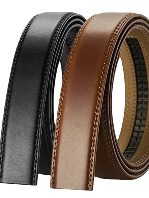Men Belt Genuine Leather Belts Without Buckle Men's Belts Without Buckle Cowskin Luxury Belt Black Brown Cinturones Para Mujer