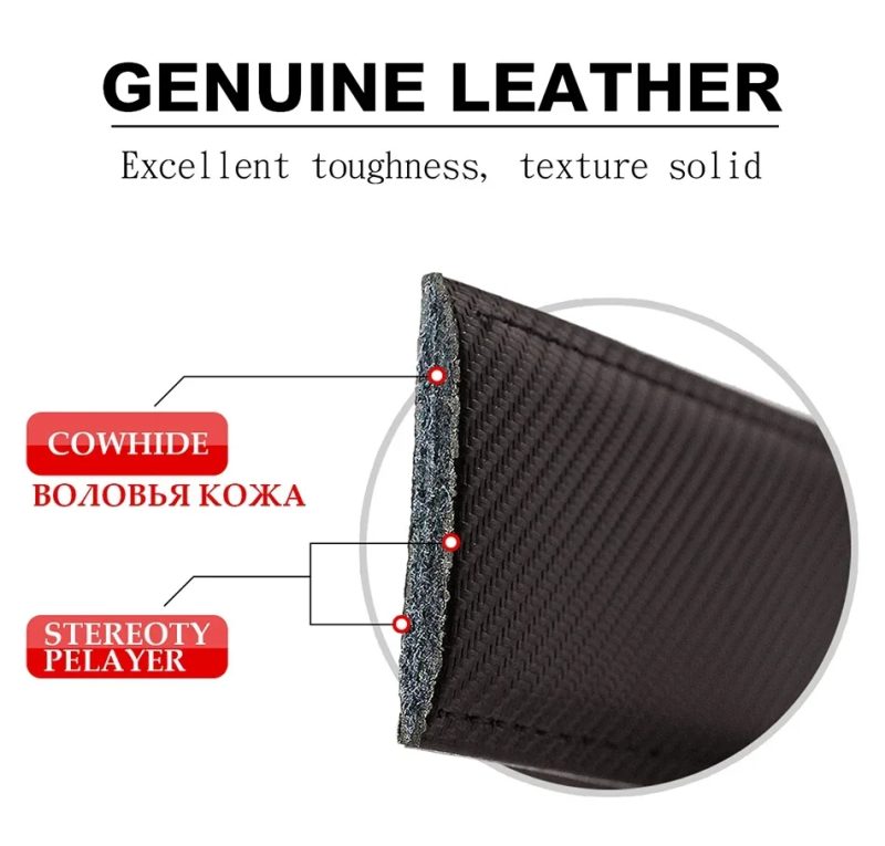 Men Belt Genuine Leather Belts Without Buckle Men's Belts Without Buckle Cowskin Luxury Belt Black Brown Cinturones Para Mujer - Image 2