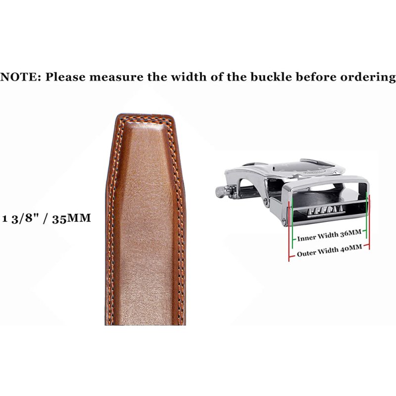 Men Belt Genuine Leather Belts Without Buckle Men's Belts Without Buckle Cowskin Luxury Belt Black Brown Cinturones Para Mujer - Image 5
