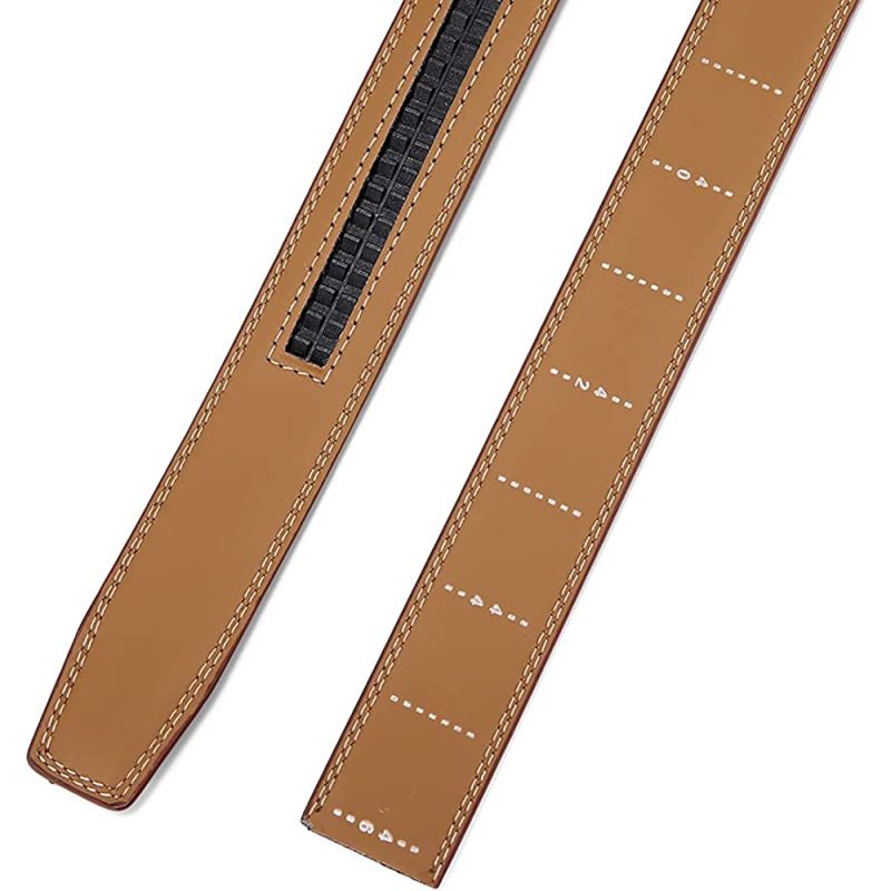 Men Belt Genuine Leather Belts Without Buckle Men's Belts Without Buckle Cowskin Luxury Belt Black Brown Cinturones Para Mujer - Image 6