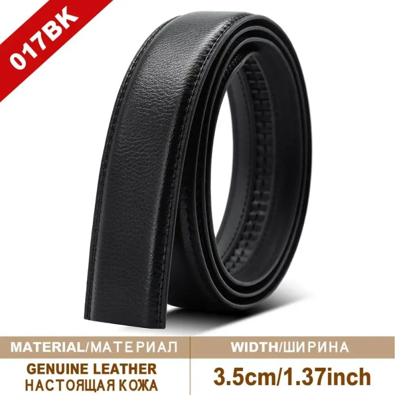 Men Belt Genuine Leather Belts Without Buckle Men's Belts Without Buckle Cowskin Luxury Belt Black Brown Cinturones Para Mujer - Image 7