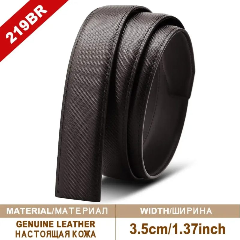 Men Belt Genuine Leather Belts Without Buckle Men's Belts Without Buckle Cowskin Luxury Belt Black Brown Cinturones Para Mujer - Image 11
