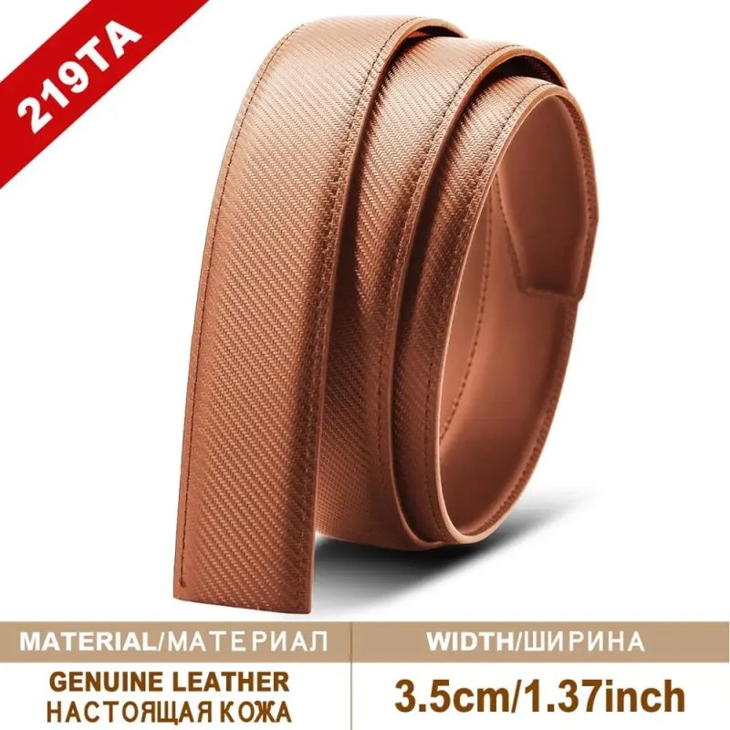 Men Belt Genuine Leather Belts Without Buckle Men's Belts Without Buckle Cowskin Luxury Belt Black Brown Cinturones Para Mujer - Image 12