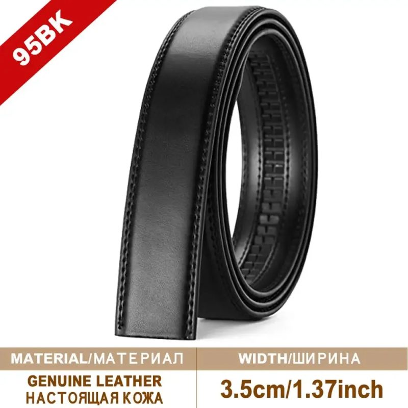 Men Belt Genuine Leather Belts Without Buckle Men's Belts Without Buckle Cowskin Luxury Belt Black Brown Cinturones Para Mujer - Image 13