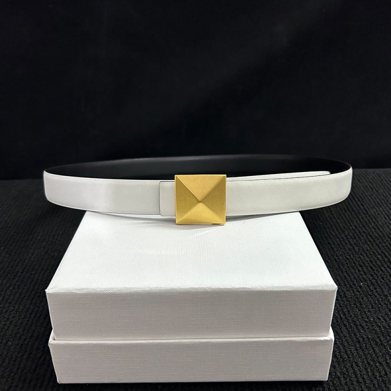 Female Belt Luxury Brand Waist Chain Jeans Dress Leather Women Accessories Retro Pyramid Buckle Double Sided Use Belts 2.5cm - Image 8