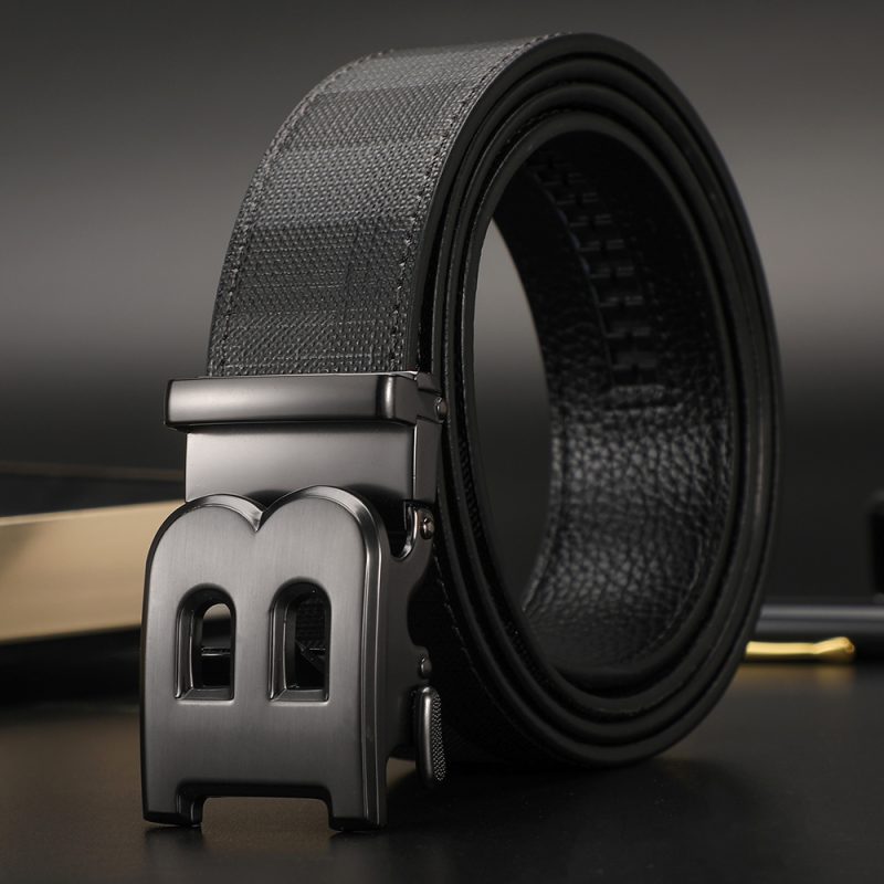 High Quality Luxury Designer Canvas Brand Men Belts Male Automatic Buckle belt Genuine Leather Belt for men Strap for Jeans - Image 2