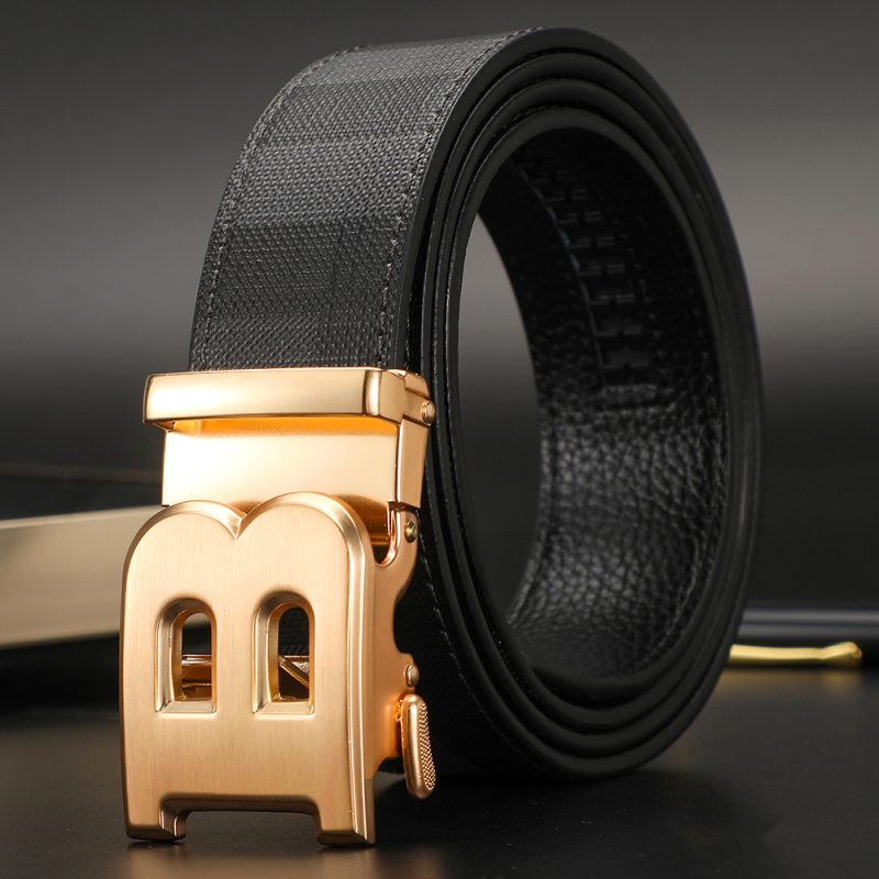 High Quality Luxury Designer Canvas Brand Men Belts Male Automatic Buckle belt Genuine Leather Belt for men Strap for Jeans - Image 3
