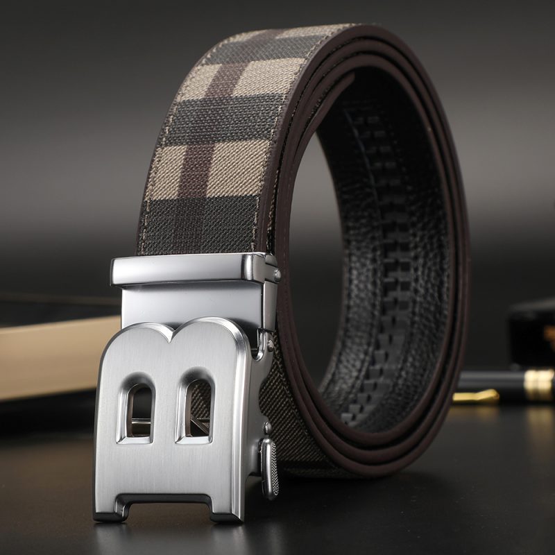 High Quality Luxury Designer Canvas Brand Men Belts Male Automatic Buckle belt Genuine Leather Belt for men Strap for Jeans - Image 6