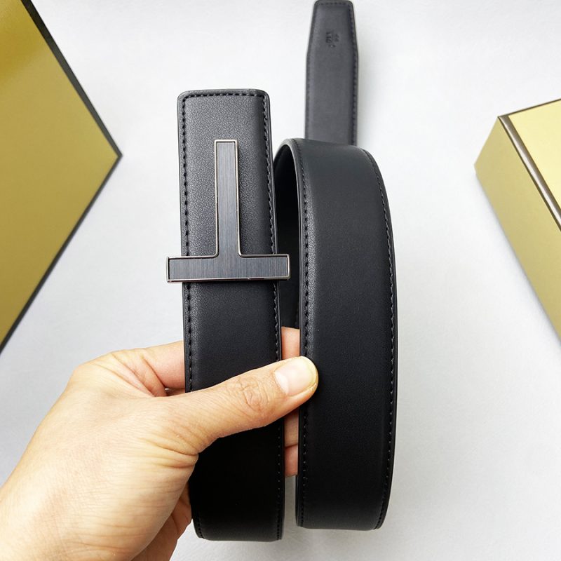 Mens Luxury Belt Fashion Genuine Leather Alloy Designer Belt T Buckle Brand Jeans Suit Business Black white blue Belt for Men