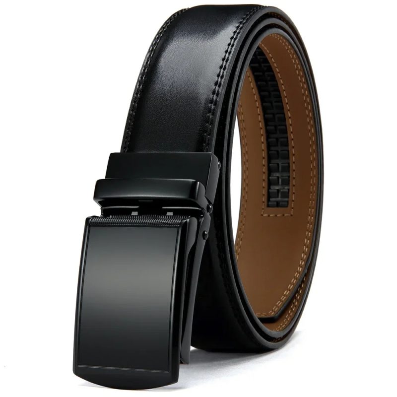 Mens Belt Genuine Leather Luxury Belt Metal Automatic Alloy Buckle Fashion Ratchet Belts for Men Cowhide High Quality Belt - Image 8