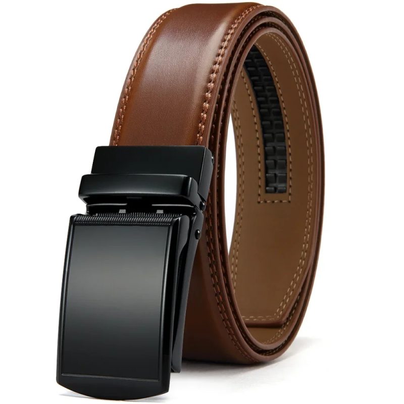 Mens Belt Genuine Leather Luxury Belt Metal Automatic Alloy Buckle Fashion Ratchet Belts for Men Cowhide High Quality Belt - Image 9